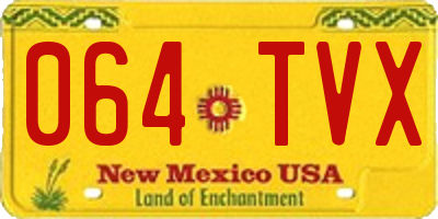 NM license plate 064TVX