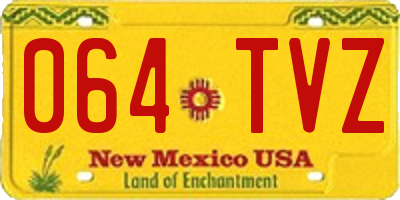 NM license plate 064TVZ
