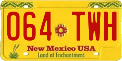 NM license plate 064TWH
