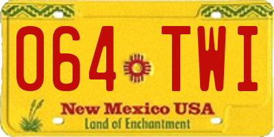 NM license plate 064TWI