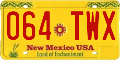 NM license plate 064TWX
