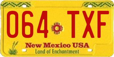 NM license plate 064TXF