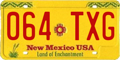NM license plate 064TXG