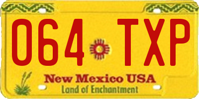 NM license plate 064TXP