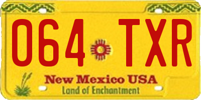 NM license plate 064TXR