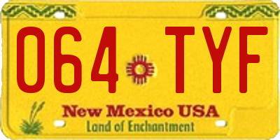 NM license plate 064TYF