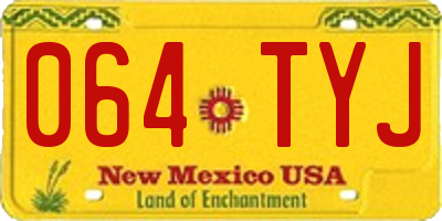 NM license plate 064TYJ