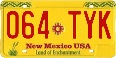 NM license plate 064TYK