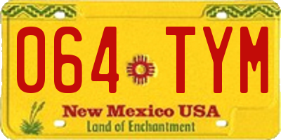 NM license plate 064TYM