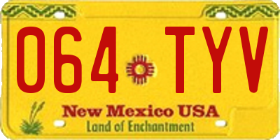 NM license plate 064TYV