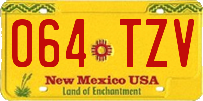 NM license plate 064TZV