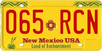 NM license plate 065RCN
