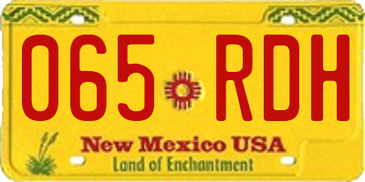 NM license plate 065RDH