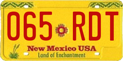 NM license plate 065RDT