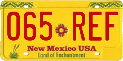 NM license plate 065REF