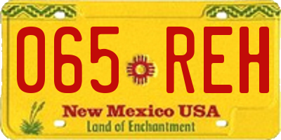 NM license plate 065REH