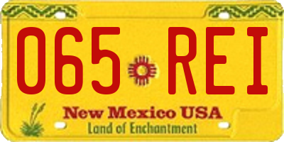 NM license plate 065REI