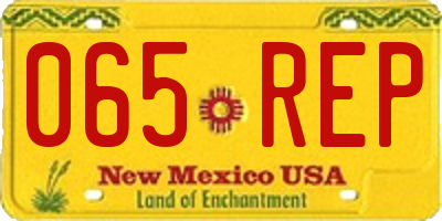 NM license plate 065REP
