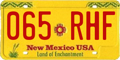NM license plate 065RHF