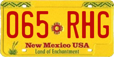 NM license plate 065RHG