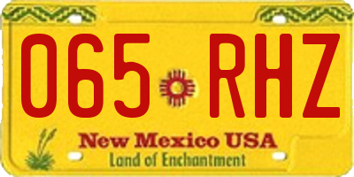 NM license plate 065RHZ
