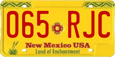 NM license plate 065RJC
