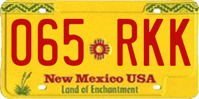 NM license plate 065RKK