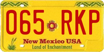 NM license plate 065RKP