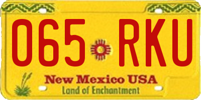 NM license plate 065RKU