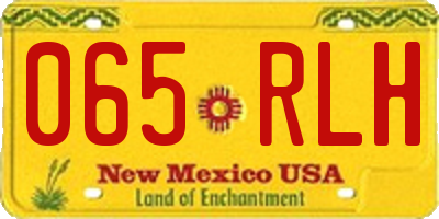 NM license plate 065RLH