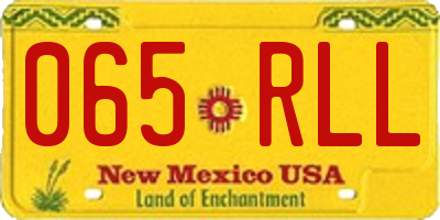 NM license plate 065RLL