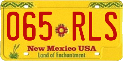 NM license plate 065RLS