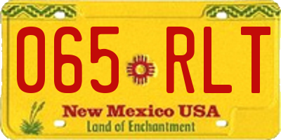 NM license plate 065RLT