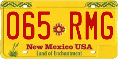 NM license plate 065RMG