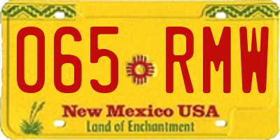 NM license plate 065RMW