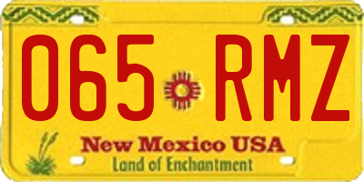 NM license plate 065RMZ