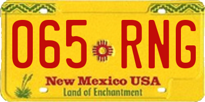 NM license plate 065RNG