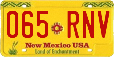NM license plate 065RNV