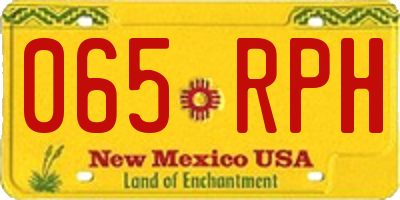NM license plate 065RPH