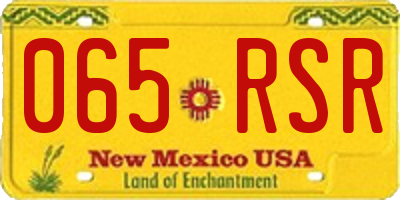 NM license plate 065RSR