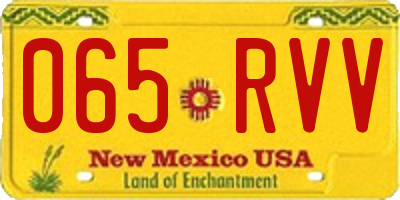 NM license plate 065RVV