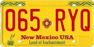 NM license plate 065RYQ