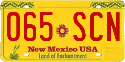 NM license plate 065SCN