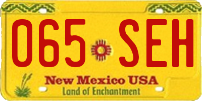 NM license plate 065SEH