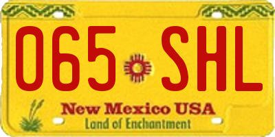 NM license plate 065SHL