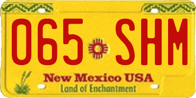 NM license plate 065SHM