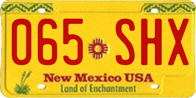 NM license plate 065SHX