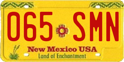 NM license plate 065SMN