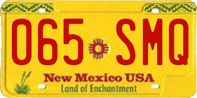 NM license plate 065SMQ
