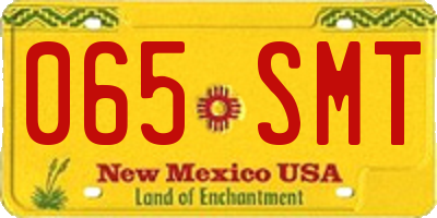 NM license plate 065SMT